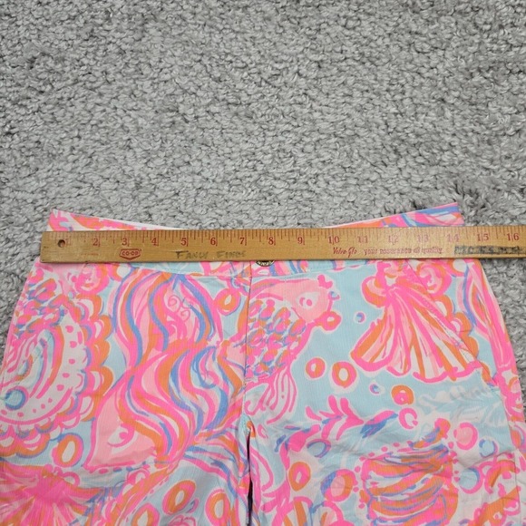 Lilly Pulitzer Buttercup‎ Shorts Womens 00 Scalloped Hem Beach Resort Vacation - Picture 9 of 14